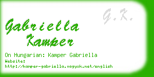 gabriella kamper business card